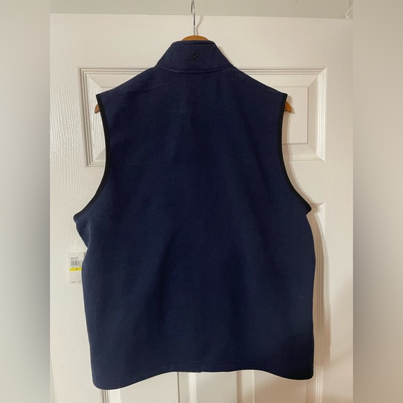 IZOD Sweater Fleece Vest Peacoat Heather-Medium-Men’s - Picture 2 of 6